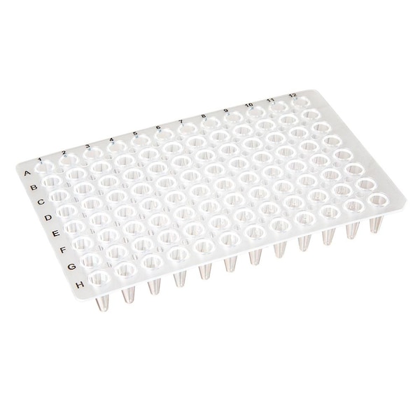Globe Scientific 96-well PCR plate, 0.1mL, low profile, PP, natural PK PCR-NS-01 - main